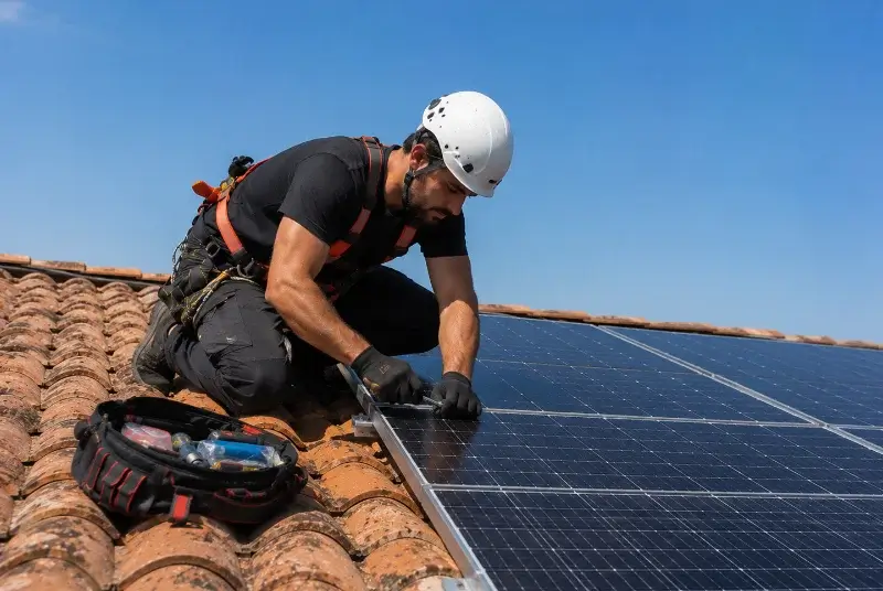 Maintenance et monitoring de panneaux solaires à Aubussargues