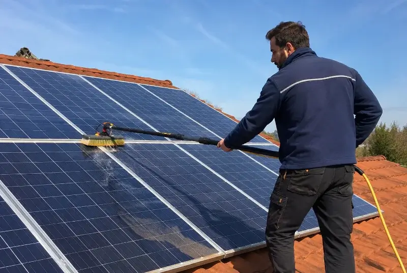 Nettoyage et entretien de panneaux solaires à Aubussargues
